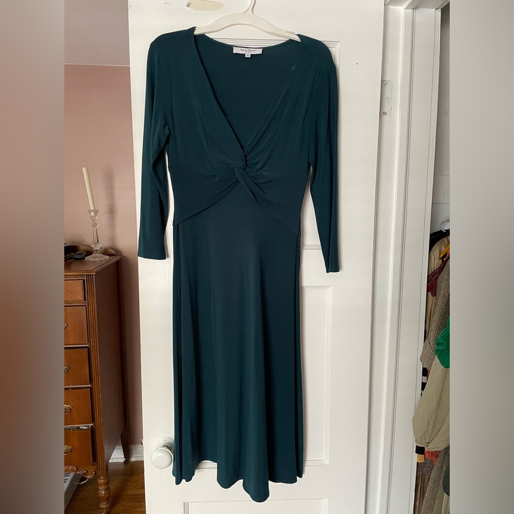 Green midi dress